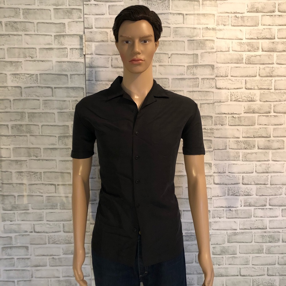 Alfani Short Sleeve Button Down Shirt Medium